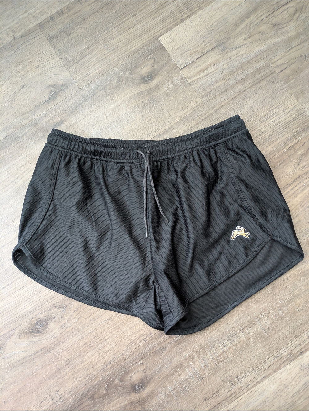 Tracksmith Black Women's Mesh Running Shorts with Bunny Patch